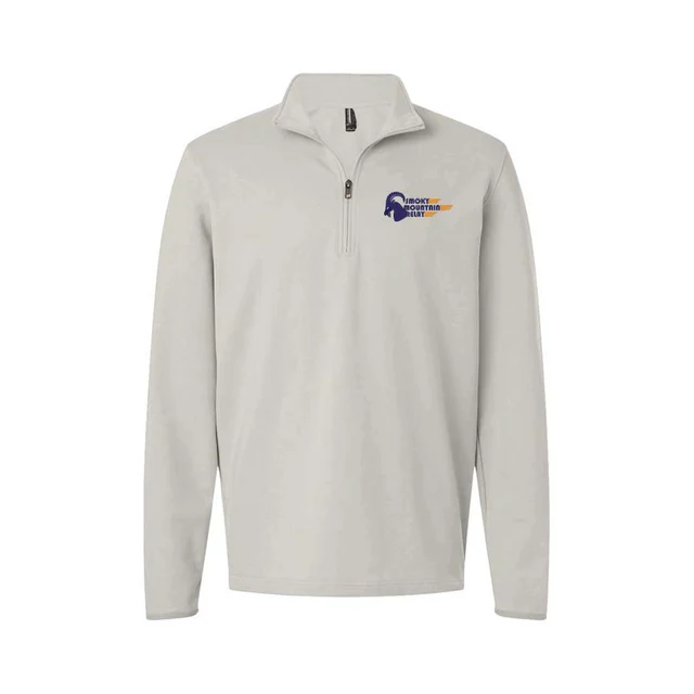 SMR qtr zip ram logo embroidered navy