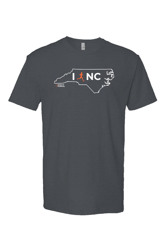 indigo mens I RUN NC tshirt